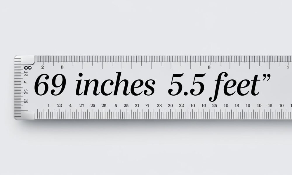 69 inches to feet