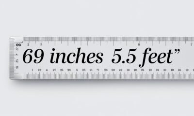 69 inches to feet