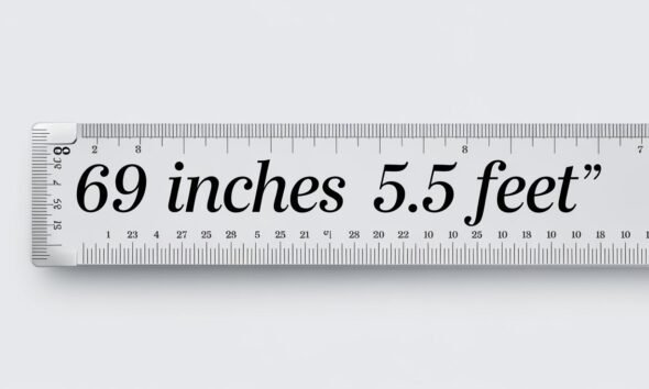 69 inches to feet