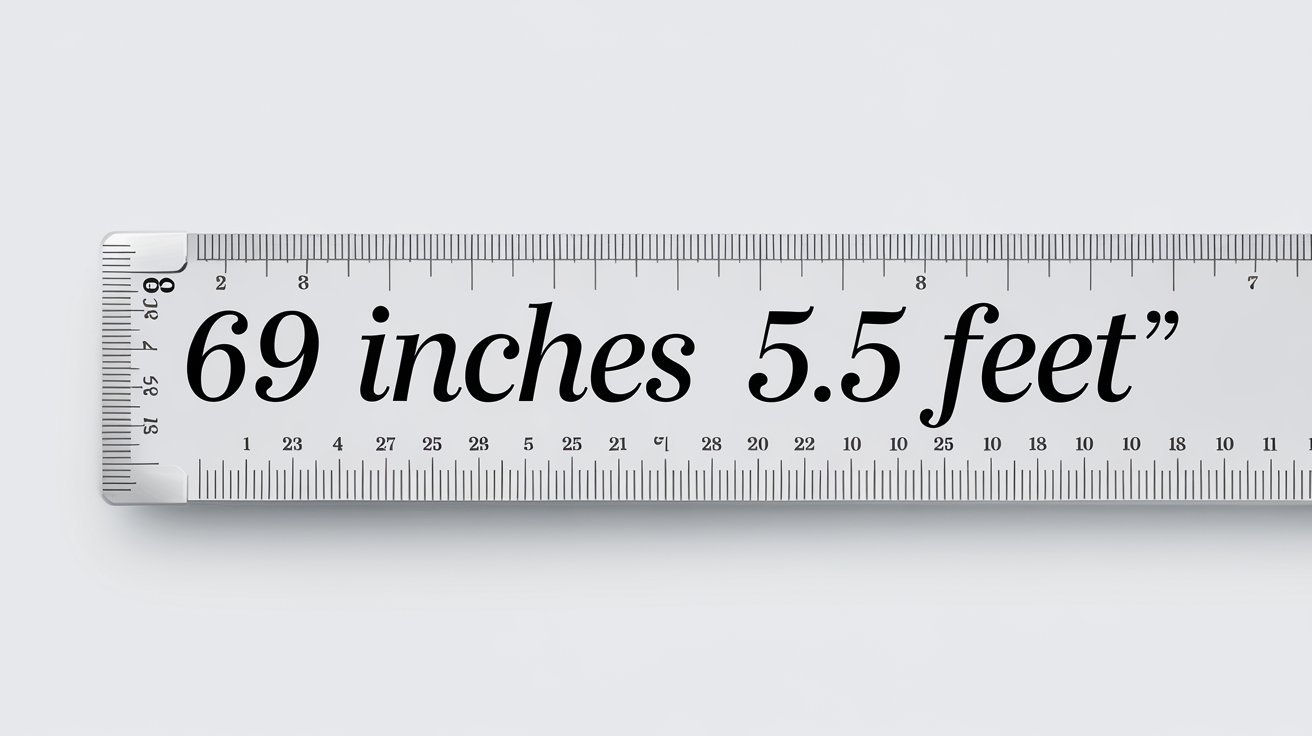 69 inches to feet